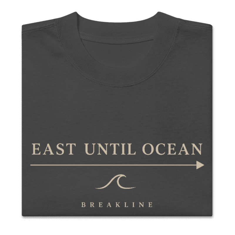 East until Ocean Oversized faded t-shirt