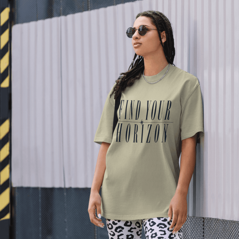 Horizon Oversized faded t-shirt - photo 2