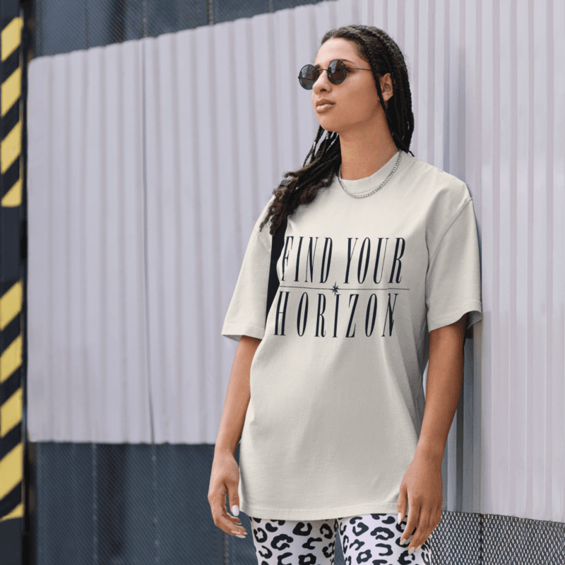 Horizon Oversized faded t-shirt - photo 3